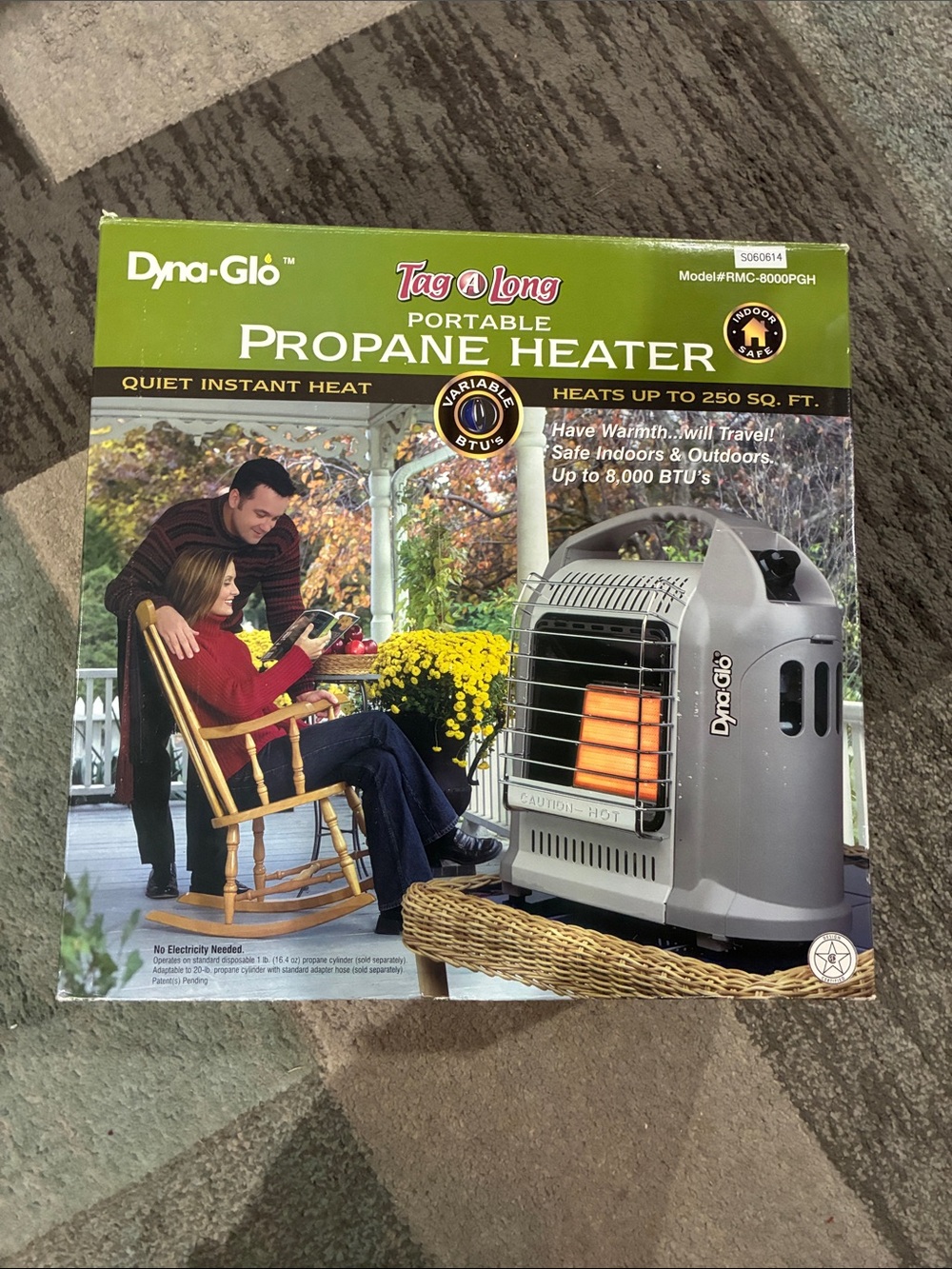 Tag-A-Long Portable Propane Heater - Gray new has been opened